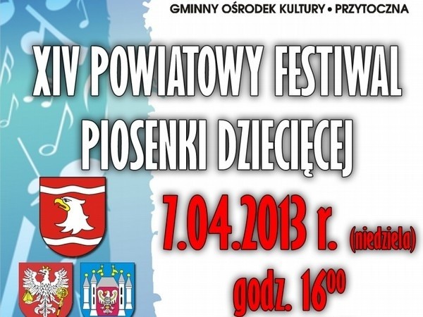W niedzielę w Gminnym Ośrodku Kultury w Przytocznej odbędzie się XIV Powiatowy Festiwal Piosenki Dziecięcej.