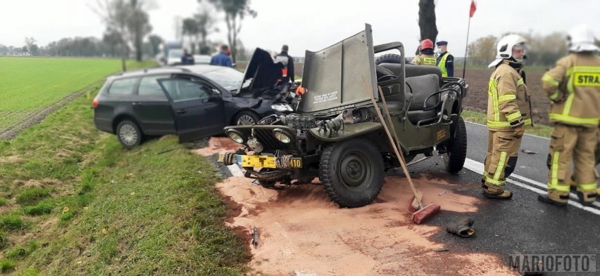 Groźny wypadek na krajowej 45 w Kuniowie koło Kluczborka.