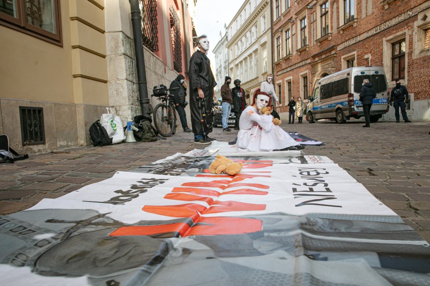 Protest na ulicy Kanoniczej, gdzie mieszka kardynał...