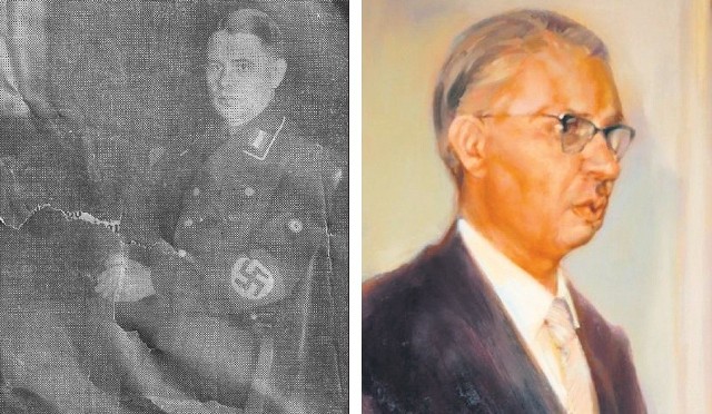 To ten sam człowiek: nadburmistrz Słupska z lat 1933-1934 Richard Langeheine na zdjęciu z gazety słupskiej z listopada 1933 i na portreciew galerii słupskiego ratusza.