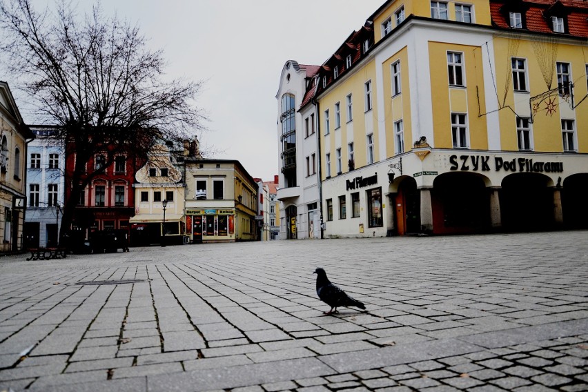 Środa, 1 stycznia w Zielonej Górze. Chwilę po godzinie...