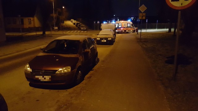 Policja i pogotowie na miejscu zdarzenia