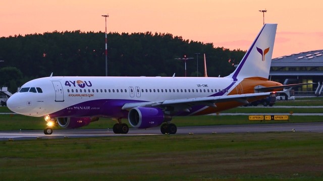 Połączenia przewoźnika 4You Airlines będą realizowane 180-miejscowym airbusem 320.