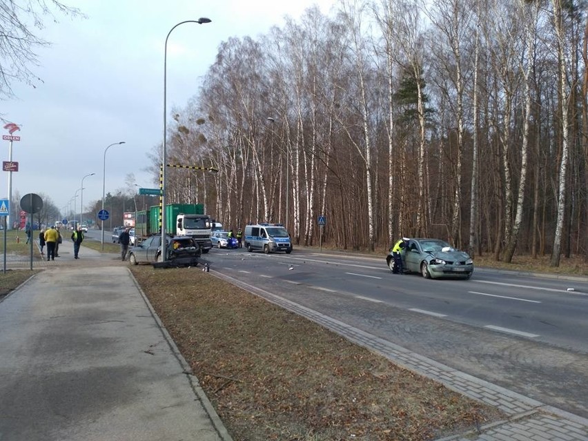 Wypadek na ulicy Suchowolca w Białymstoku