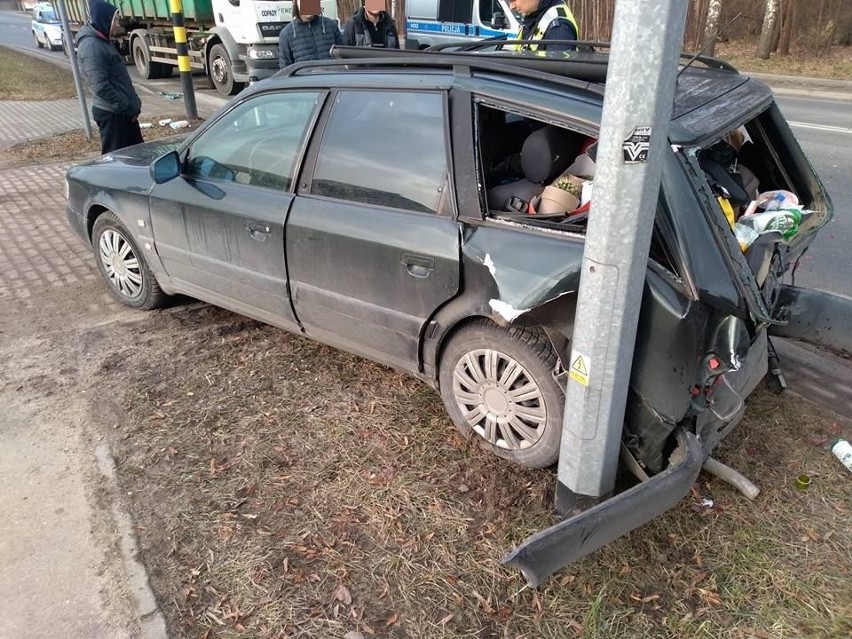 Wypadek na ulicy Suchowolca w Białymstoku