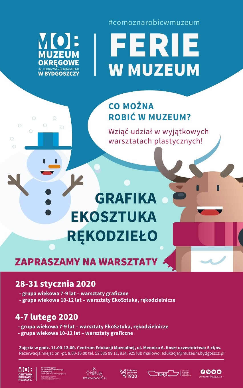 Ferie bez śniegu? W Bydgoszczy dla dzieci i młodzieży będą atrakcje nie tylko zimowe