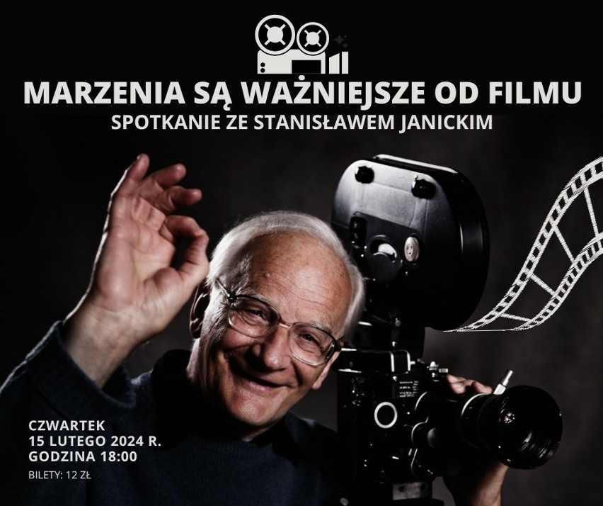 Stanisław Janicki, krytyk filmowy, scenarzysta i prowadzący program telewizyjny "W starym kinie" odwiedzi Jędrzejów! 