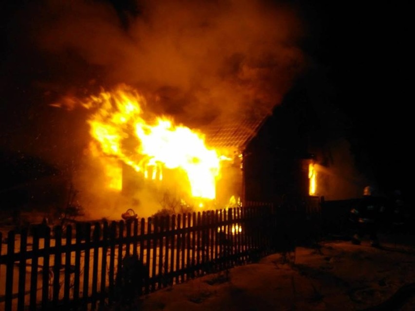 Łubianka. Pożar domu jednorodzinnego koło Sokółki