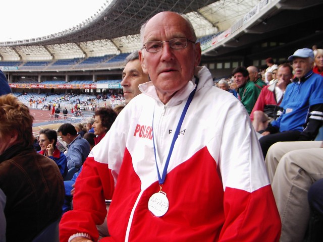 Jerzy Przyborowski, lat 85, reprezentuje narodową kadrę lekkoatletów-seniorów na medal