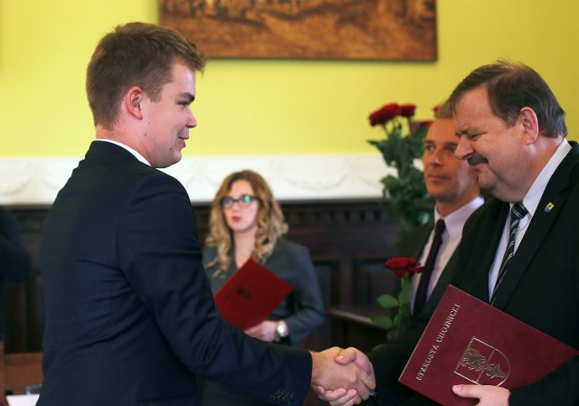 Stypendium odebrał m.in. Filip Tyma z ZSP nr 1 w Chojnicach.