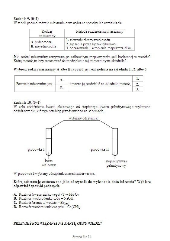 EGZAMIN GIMNAZJALNY 2013. Test matematyczno-przyrodniczy [ARKUSZ, ODPOWIEDZI]