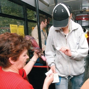 Wczorajsza kontrola biletów w autobusie linii nr 2.