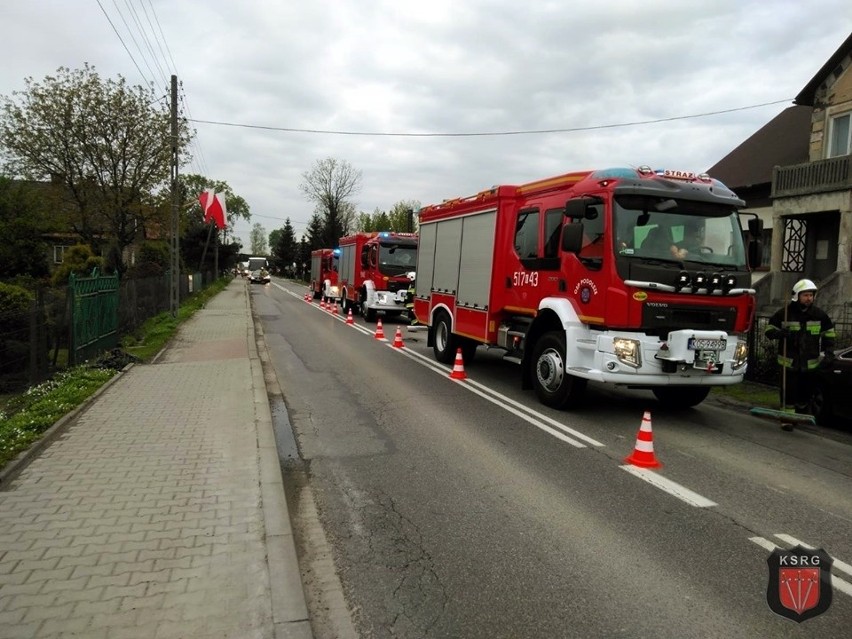 We wsi Podolsze zderzyły się dwa samochody. Ruch odbywał się wahadłowo