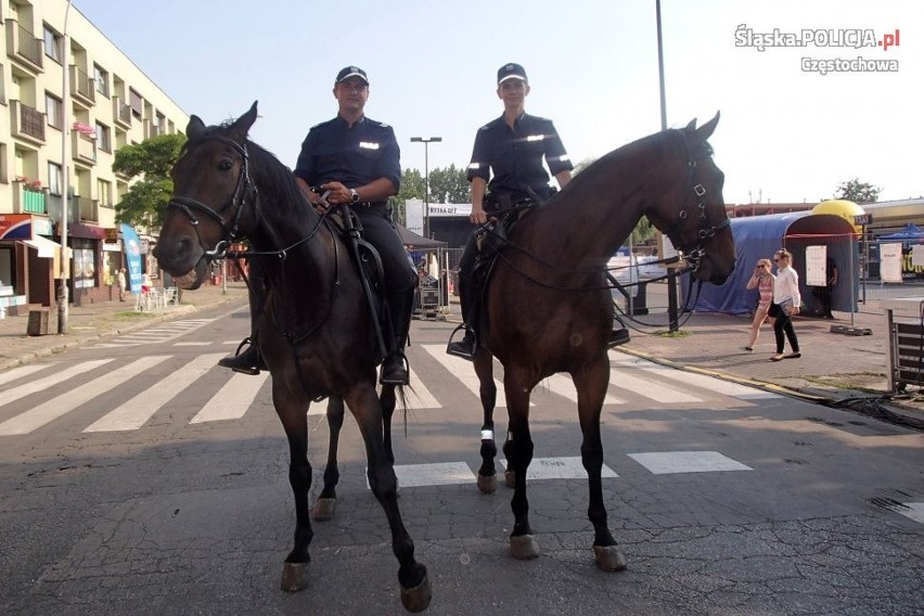 Policjantów na koniach można spotkać na częstochowskich...
