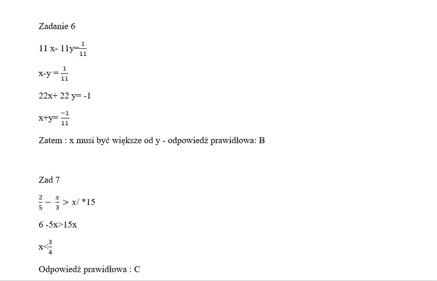 Odpowiedzi do matury z matematyki | Portal i.pl