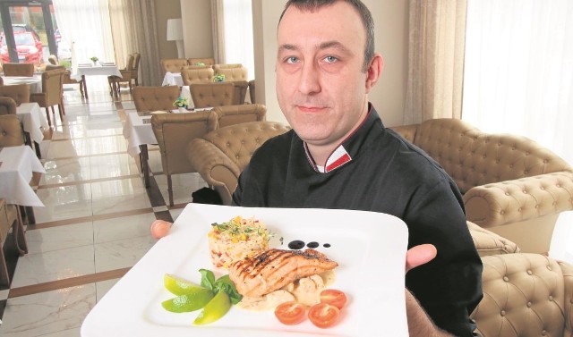 Piotr Łukawski, szef kuchni restauracji Glamour w Binkowski Hotel w Kielcach poleca walentynkowe dania.