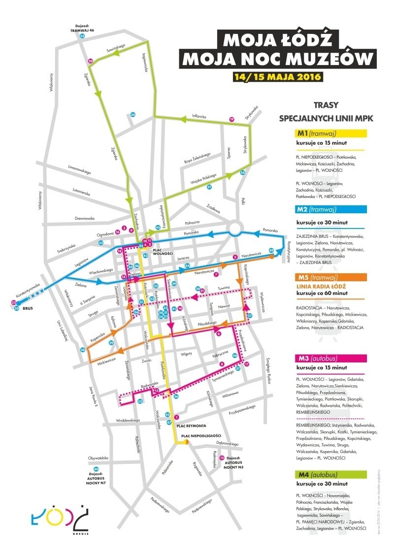 Noc (nie tylko) muzeów w Łodzi! Uruchomione zostaną specjalne linie [zdjęcia, mapy]