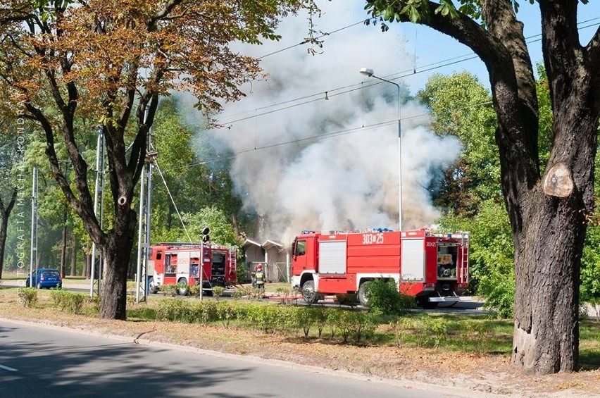Pożar przy al. Wojska Polskiego w Szczecinie [ZDJĘCIA]
