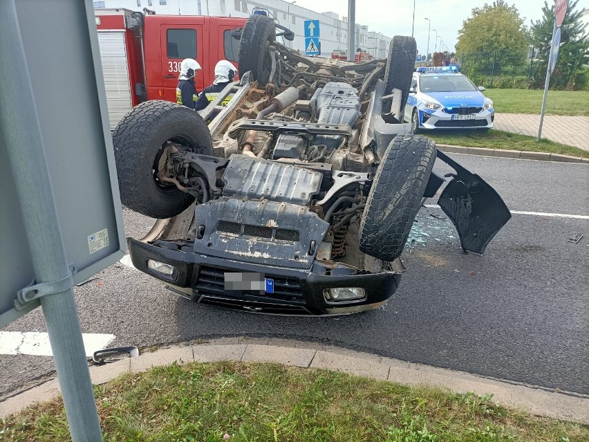 Wypadek dwóch samochodów przy fabryce LG pod Wrocławiem...