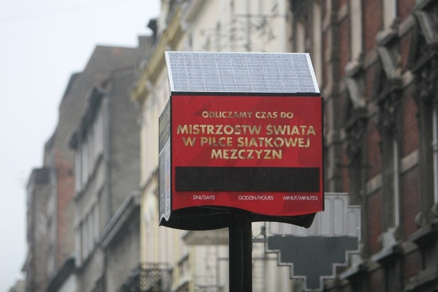 Zegar odmierzający czas do MŚ w siatkówce Katowice 2014...