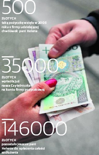 Jedna pożyczka w wysokości 500 zł i dług nie do spłacenia...