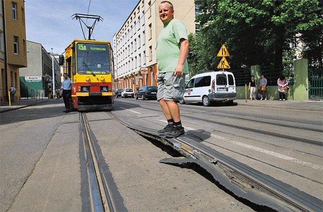 Szyny na ulicy Gdańskiej wyginały się w ciągu ostatnich lat nieraz