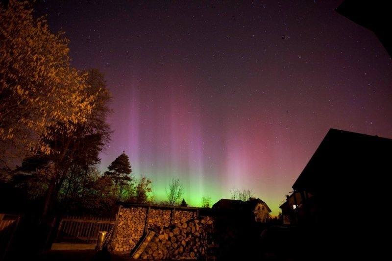 Zorza polarna była widoczna nad Supraślem (zdjęcia, film)