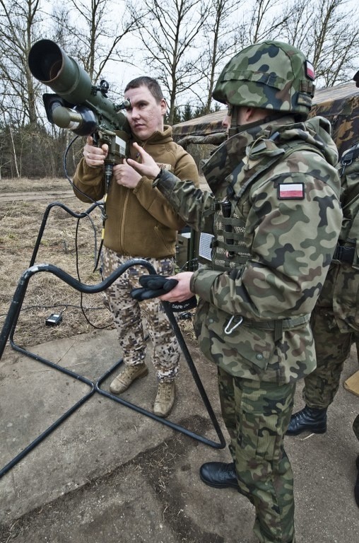 Łotewscy żołnierze w Koszalinie.