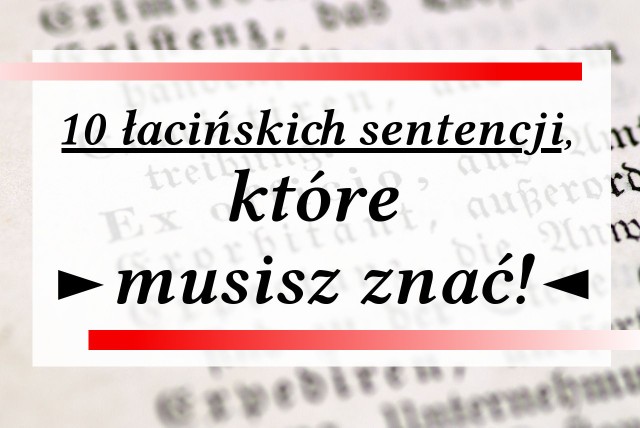 Język łaciński, chociaż jest już językiem martwym, wciąż nie jest zapomnianym. W nasze wypowiedzi wielokrotnie wplatamy łacińskie sentencje, kt&oacute;re nie straciły swej mądrości mimo upływu czasu. Prezentujemy subiektywne zestawienie 10 łacińskich zwrot&oacute;w, sł&oacute;w i powiedzeń, kt&oacute;re warto znać.&lt;center&gt;O krok od wielkiej tragedii! Cudem uniknęli śmierci! [wideo - program Stop Agresji Drogowej]&lt;script class=&quot;XlinkEmbedScript&quot; data-width=&quot;640&quot; data-height=&quot;360&quot; data-url=&quot;//get.x-link.pl/8fbb879e-74f0-54e3-550b-d7dd230b06ea,f39cbe66-0bbe-a4b2-a019-ada5c6e7608a,embed.html&quot; type=&quot;application/javascript&quot; src=&quot;//prodxnews1blob.blob.core.windows.net/cdn/js/xlink-i.js?v1&quot;&gt;&lt;/script&gt;&lt;/center&gt;