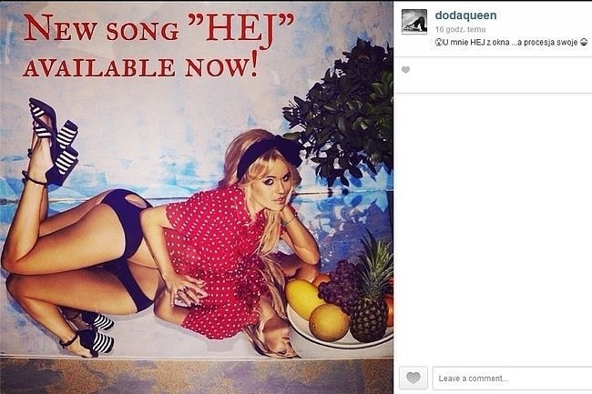 Doda nagrała piosenkę "Hej" (fot. screen z Instagram.com)