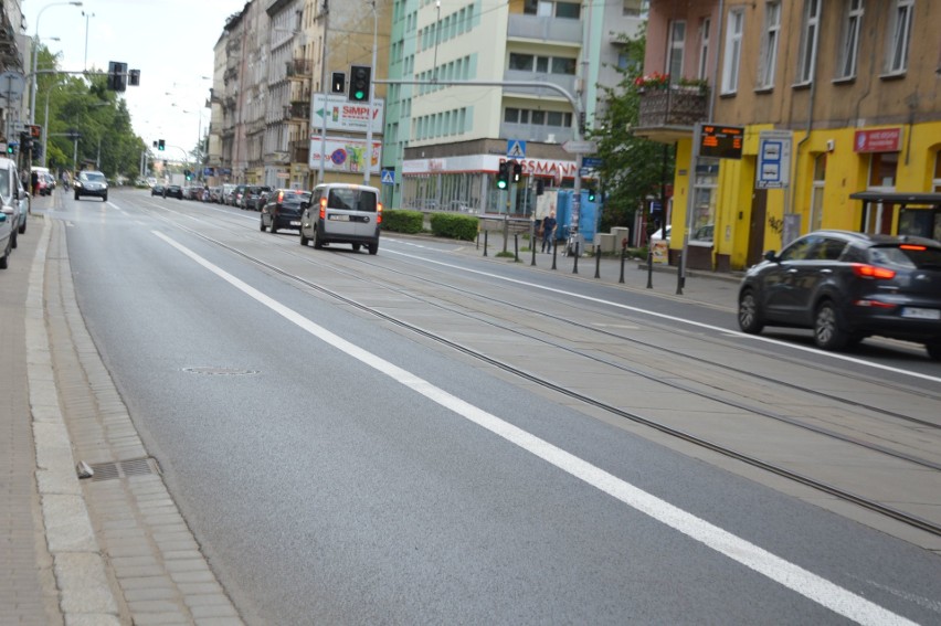 Wydzielone torowisko na ul. Jedności Narodowej we Wrocławiu