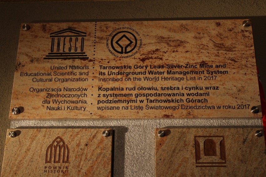 Tablica UNESCO odsłonięta w Tarnowskich Górach