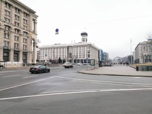 Puste ulice Kijowa