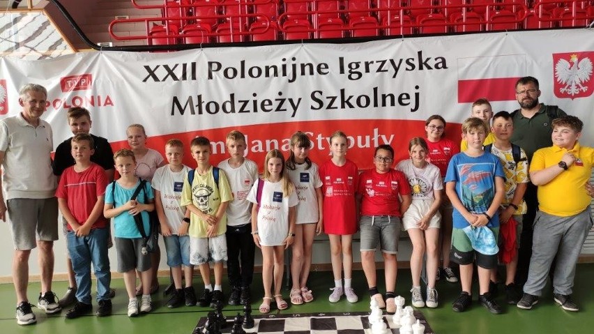 XXII Polonijne Igrzyska Młodzieży Szkolnej. Młodzież z Andrzejewa zajęła 1. miejsce w szachach! 29.06.2022