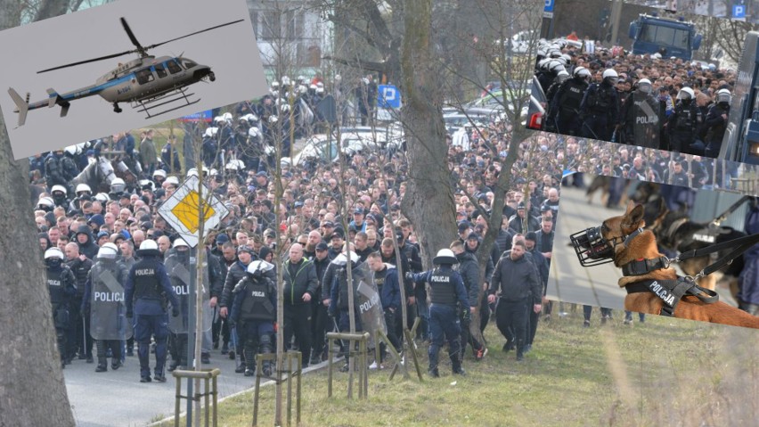 Kibice Lecha przyjechali do Łodzi pociągiem. Pod eskortą...