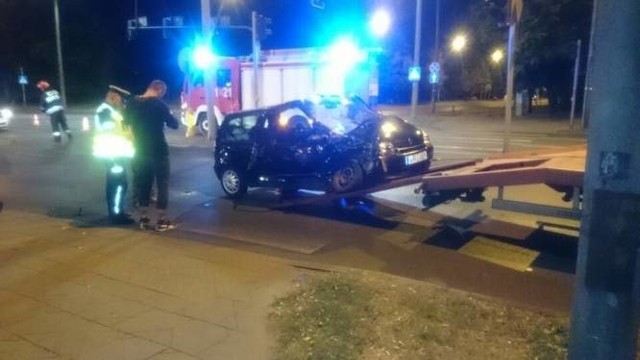 Wypadek na skrzyżowaniu ulic Chrobrego i 11 Listopada w Radomiu.