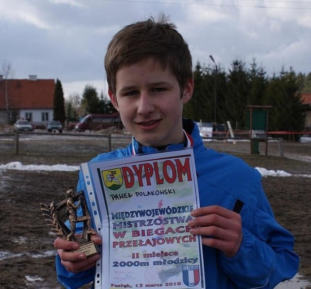 Paweł Polakowski został wicemistrzem makroregionu w kategorii młodzików.