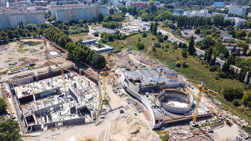 Aquapark Fabryka Wody w Szczecinie. Tak wygląda teraz budowa. ZDJĘCIA