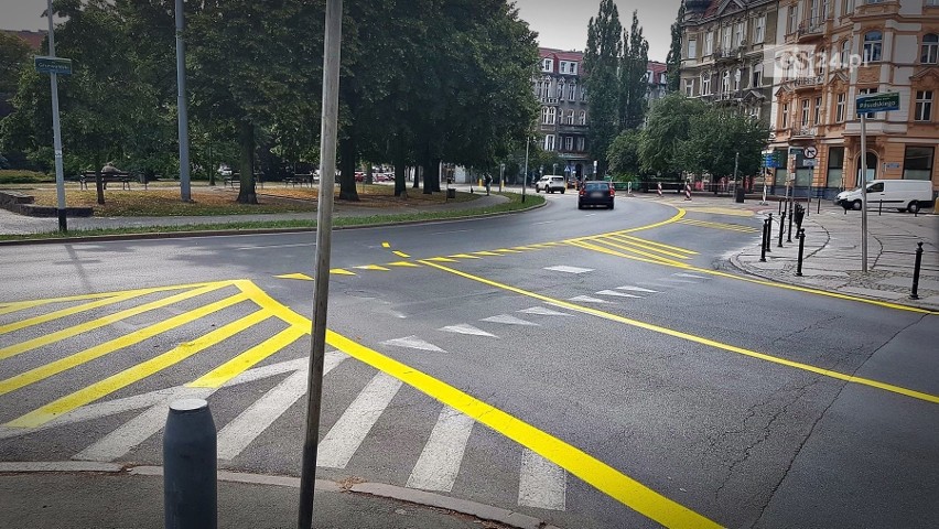 Rondo półturbinowe - plac Grunwaldzki w Szczecinie.