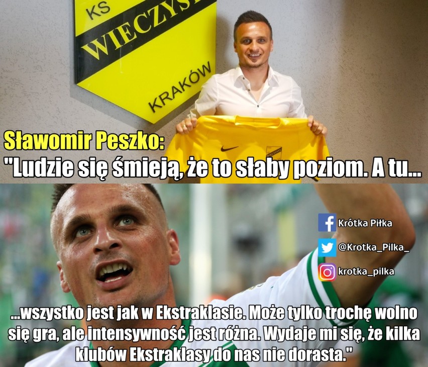 Sławek Peszko i KS Wieczysta. Zobacz najlepsze memy! 