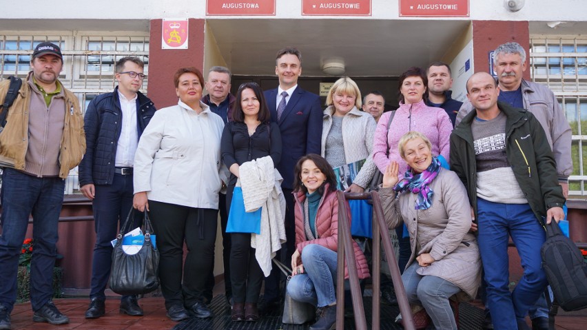 Delegacja z burmistrzem Augustowa