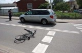 Wypadek na skrzyżowaniu ulic Batorego i Chmielnej. Potrącenie rowerzystki
