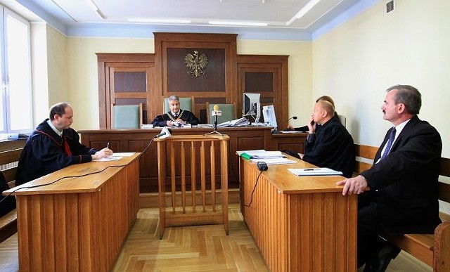 Podczas piątkowej rozprawy przed Sądem Okręgowym w Kielcach.