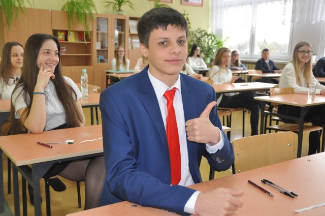 Mikołaj Świercz z klasy III c w Gimnazjum nr 1 w Końskich przed egzaminem był nastawiony optymistycznieGimnazjalne egzaminy 1
