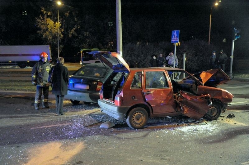 Wypadek na ul. Zwycięstwa w Białymstoku