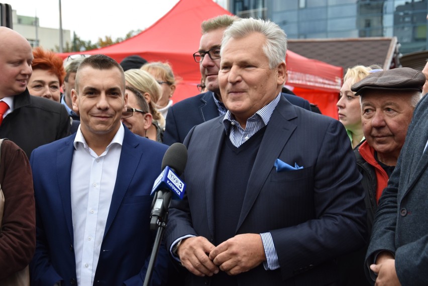 Aleksander Kwaśniewski, były prezydent Polski z wizytą w...