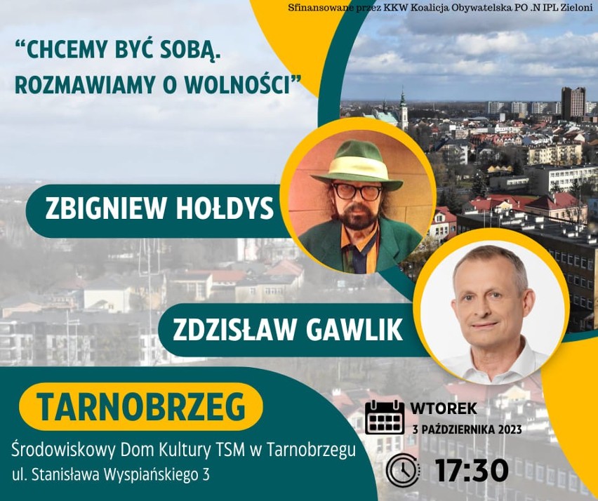 Zbigniew Hołdys odwiedzi Tarnobrzeg 3 października. Spotkanie z muzykiem pod hasłem "Chcemy być sobą. Rozmawiamy o wolności"