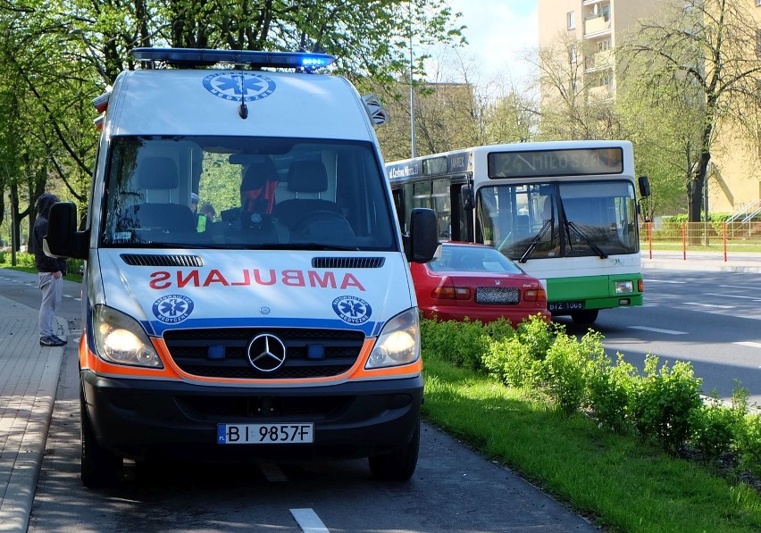 Wypadek autobusu na al. Piłsudskiego w Białymstoku....