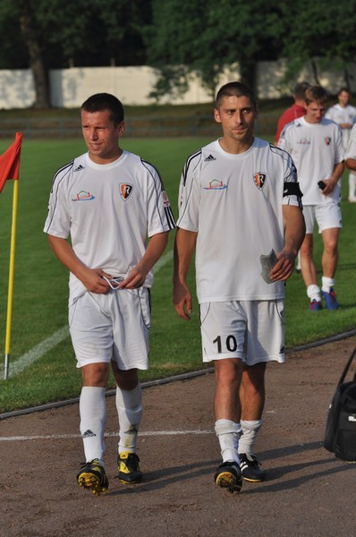 Piłkarze Ruchu Zdzieszowice: Dawid Kiliński (z lewej) i Leszek Juszczak.
