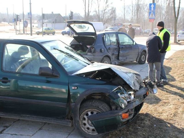 Po zderzeniu na ul. Tarnowskiej.